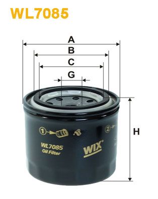 WIX FILTERS alyvos filtras WL7085